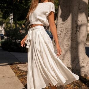Lulus Brings You Back Ivory Two-piece Midi Dress White - Size XXS